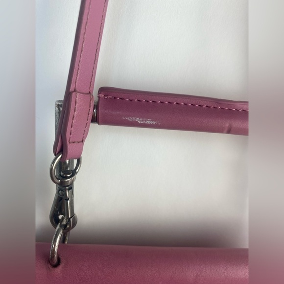 Sam Edelman Mia Half Moon Faux Leather Crossbody Bag Pink - Picture 6 of 13